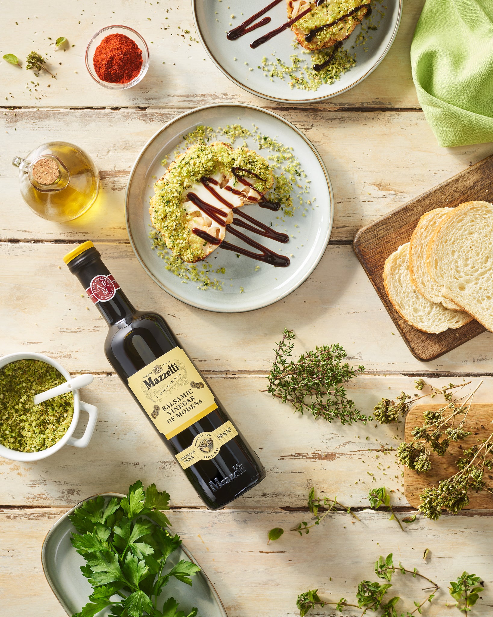 Roasted cauliflower with herb breadcrumbs and Balsamic Vinegar of Modena