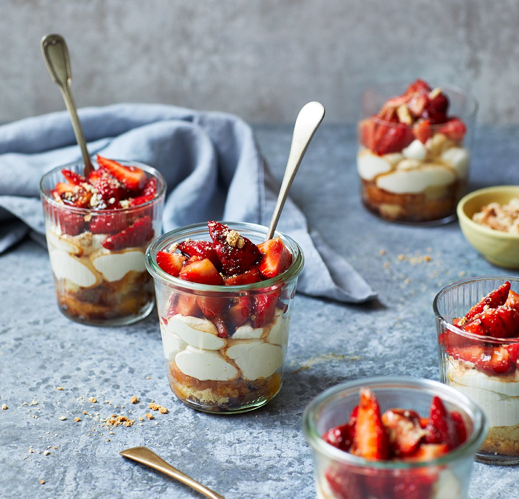 Strawberry & Balsamic Parfaits